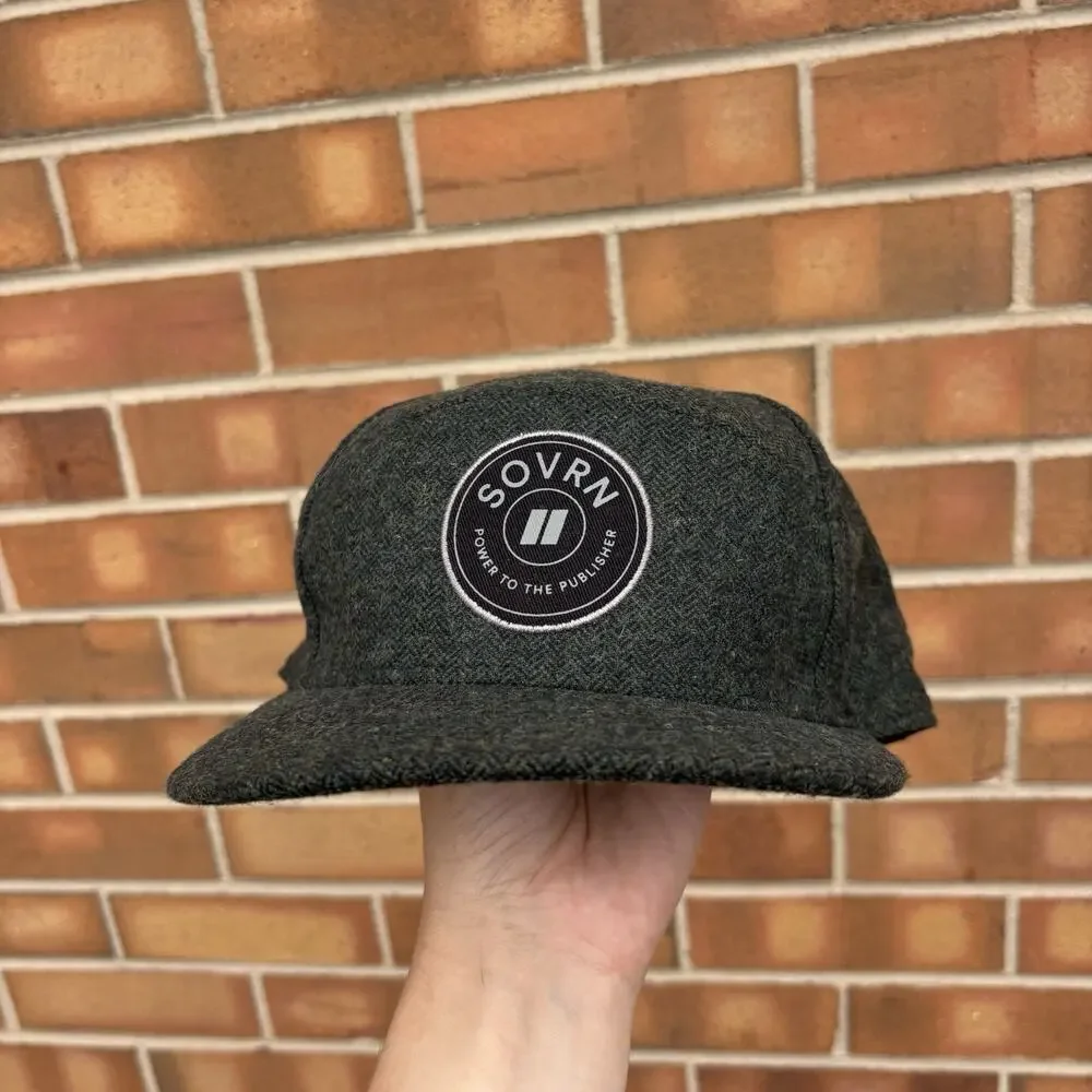 SOVRN Power To The Publisher Skateboard Hat Snapback Charcoal Grey Adjustable